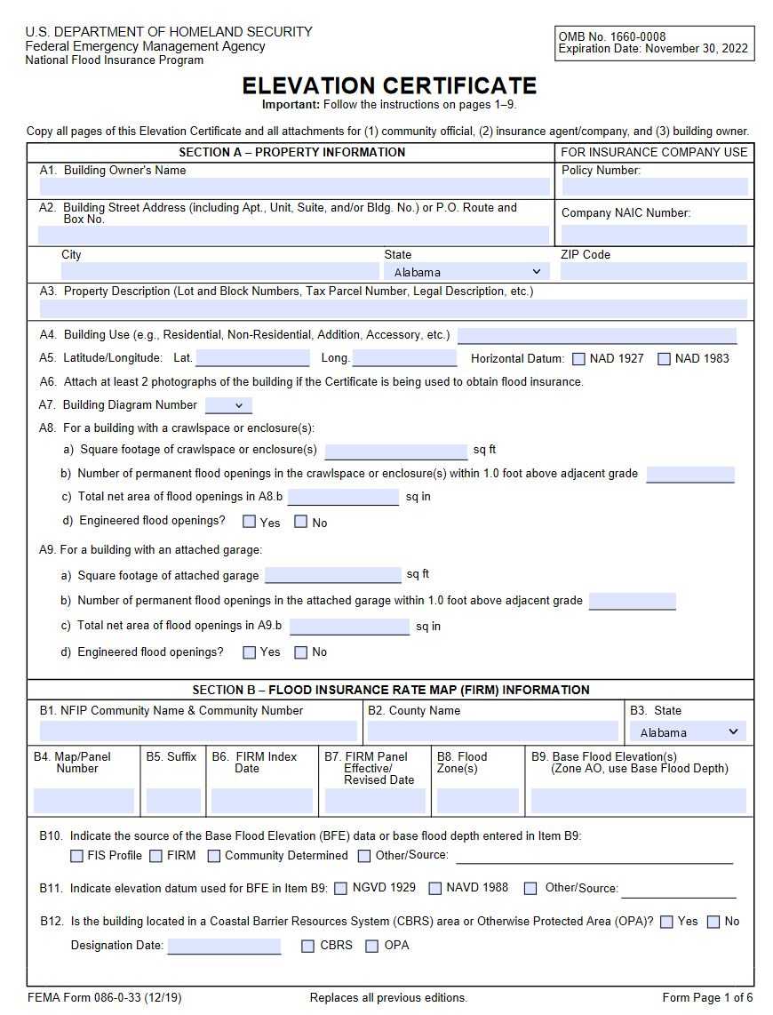 FEMA Elevation Certification
